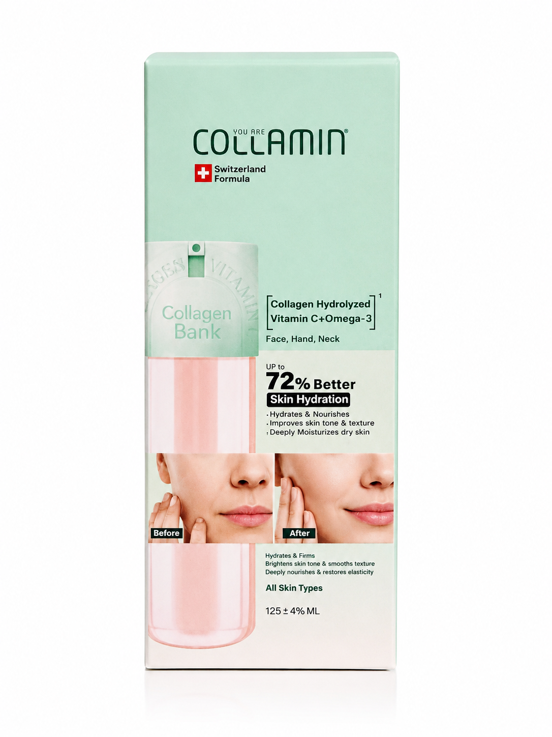 کرم آبرسان و جوانساز کلاژن کولامین Collamin حجم 125 میل