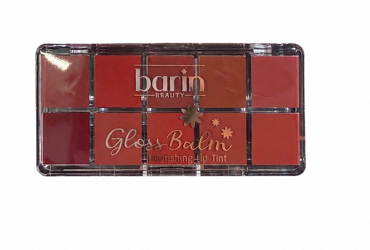 پالت تینت لب۱۰ رنگ Barin Beauty مدل Gloss Balm
